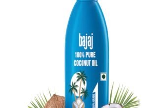 Bajaj 100% Pure Coconut Oil 600ml | Made with Premium Grade 1 Quality Coconuts