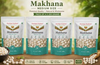 Envelope Dryfruits Plain Phool Makhana 1 Kg Makhana(4 x 250 g)