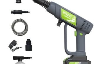 Dylect® AirWash Go Cordless Battery Pressure Washer Gun, Dark Grey