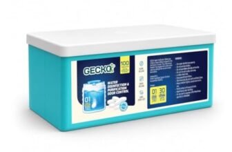 GECKO Chlorine Water Purification Tablets for 1000 Litre Water Tank | Lab Tested | 1 Tablet Cleans 1000 litres | 5g Each | Water Treatment & Tank Cleaning Tablets | Pack of 30