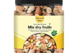 MarwarBites Premium Mix Dry Fruits 1kg |Mixed Almonds, Cashews, Pistachios, Raisins, Apricots, Black Raisins | Assorted Crunchy Trail Mix for Snacking & Gifting
