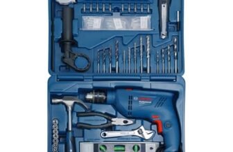 BOSCH GSB 600 Corded Electric Impact Drill, 100Pcs Accessory Set | 600 W Motor | Speed of 3000 RPM | Rated Torque of 1.4 Nm | Impact rate of 48000 BPM | Double Insulation 1 Year Warranty Multicolour