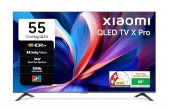 Xiaomi (139 cm) 55 inch X Pro 4K QLED | Dolby Vision & HDR10+| 34W Boom Box Speakers| 120Hz Game Booster| Gemini AI| Google TV | L55MB-APIN