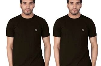 Lux Nitro Pack of 2 Men’s Round Neck Solid Tshirt Black