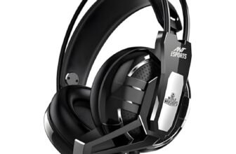 Ant Esports H520W Smartchoice Gaming Headset with Mic, Wired 3.5mm Over-Ear, 50mm Bass Drivers, Noise Isolating, Lightweight Comfort, Multi-Platform (PC/PS4/Xbox/Switch/Mobile), Black