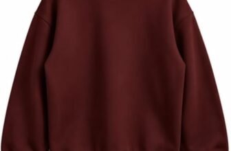 Men’s Fleece Sweatshirt Winter Collection Plain Solid Crew Neck Long Sleeve Casual Pullover Warm Loose Fit Heavyweight Sweatshirt for Men Cozy Soft Oversized Thermal. (in, Alpha, S, Standard, RED)