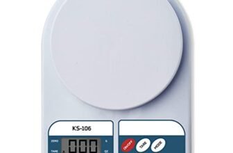 beatXP Kitchen Scale Multipurpose Portable Electronic Digital Weighing Scale | Weight Machine With Back Light LCD Display | White | 10 Kg | 2 Year Warranty