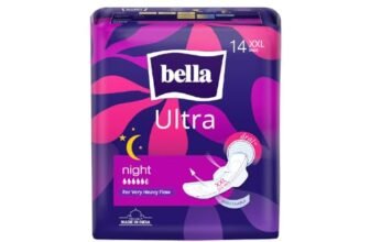 Bella Ultra Night Drai Sanitary Pads Women XXL – 14pcs | Night Protection for Very Heavy Flow | 31.5 Cm Long | Breathable | Lock Gel System | Green Edge System | Fast Absorption | Rash Free Period