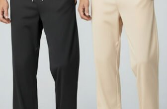 INDICLUB Solid Men Black, Beige Track Pants