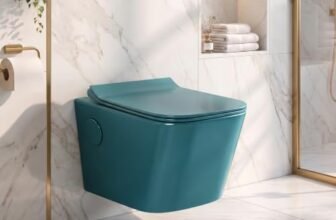 Plantex Commode for Toilet/Rimless Western Commode/Wall Hung Toilet with Soft Close Seat – P Trap (T05, Green)