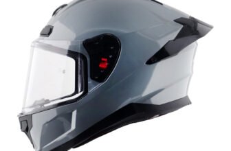 Axor Saber Motorbike Helmet(Nardo Grey, Black)
