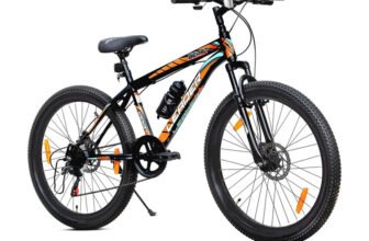LEADER Beast MultiSpeed Bike with FS & DD Brake 26 T (inch) Mountain Cycle(7 Gear, Black, Only Front Suspension)