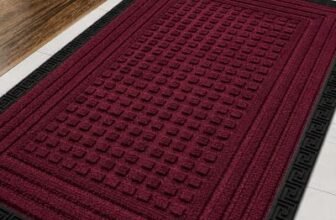 amazelo cart Large Size Door Mats for Home (2×3 Feet), Premium Rubber Bathroom Mat, Anti Skid Mat for Bathroom Floor, Waterproof Non Slip Doormat [ Color Wine, Design Glory Dot]