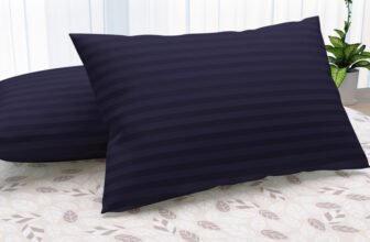 LA VERNE Microfibre Sleeping Pillow Pack of 2 Stripes(Black)