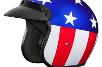 Studds JETSTAR Classic D1 Captain America Open Face Helmet (Blue, L)