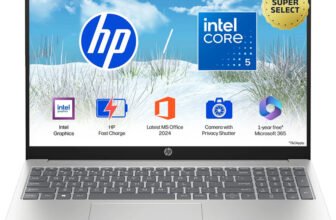 HP 15 Intel Core 5 120U – (24 GB/512 GB SSD/Windows 11 Home) 15-fd0262TU Thin and Light Laptop(15.6 inch, Natural Silver, 1.59 kg, With MS Office)