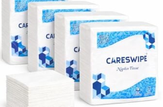 Careswipe Paper Napkins for Home 400 Sheets | Soft & Absorbent Tissue Paper Napkin for Office, Restaurants, Travel & Daily Use | 100 Sheets x 4 Packs