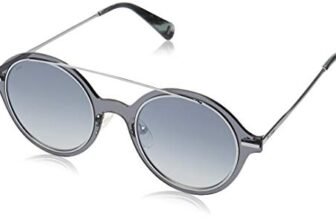 Image Women’s UV Protected Black Metal Round sunglass