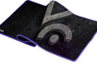 Kreo Cliff XL Gaming Mouse Pad, Stitched Edges, Anti-Slip Base mousepad Non Slip Base Mousepad(Black & Grey)