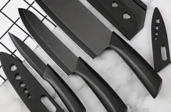 ZROY ENTERPRISE 1 Pc Stainless Steel Knife Set of 3 black Kitchen Knife with Ergonomic Handles for Meat, Fish & Vegetable