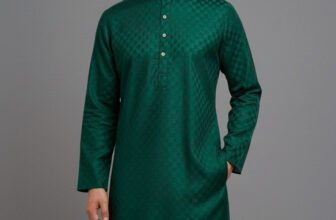 Tibra Collection Men Solid Straight Kurta(Dark Green)