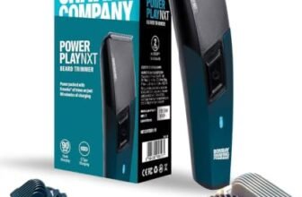 Bombay Shaving Company Power Play NXT Trimmer for Men | Beard Trimmer for Man | Hair Trimmer for Man | Type C, 90 Min, 6 Combs, Self-Sharpening | Trimmer Men Beard | Trimmers for Man
