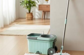 Presto! Elite Spin Mop with Bigger Wheels and Auto- Fold Handle, Green, 2 Refills, Plastic Bucket