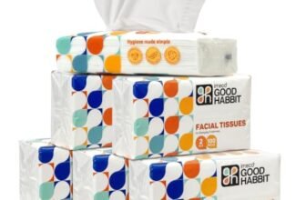 IMECO Good Habbit 2 Ply Facial Tissue 600 Pulls | 100 pulls x 6 Packs | Face Tissue Napkins | 100% Virgin Pulp | Skin Friendly & Highly Absorbent Face Tissues | Everyday Use for Home, Office & Travel