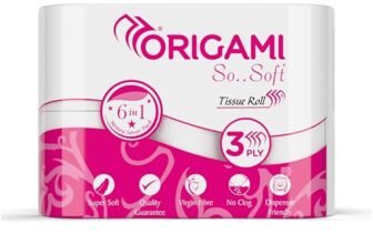 Origami So Soft Toilet Tissue Paper | 3 Ply | Pack of 6 | 160 Pulls Each
