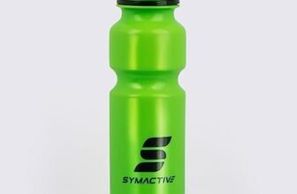 Amazon Brand – Symactive Leakproof Unbreakable Squeezable Sports Sipper Water Bottle with Push/Pull Cap | Anti-Slip Grip | LDPE Material | BPA-Free | 800 ml | Green