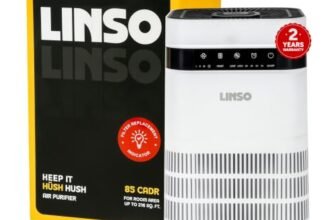 LINSO HUSH HEPA H13 Air Purifier For Bedroom 85 m³/h CADR, covers 216 Sq.Ft