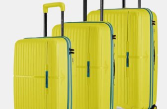 NASHER MILES Springfield HardSide Polypropylene Luggage 3 Green TrolleyBag(55,65&75cm) Cabin & Check-in Set 8 Wheels – 28 inch
