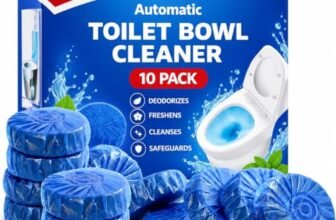 Toilet Cleaning Tablets Pack of 10, Blue Toilet Bowl Freshener with Automatic Cleaning Action, Deodorizes and Freshens for Everyday Bathroom Care, Toilet Bowl and Flush Use