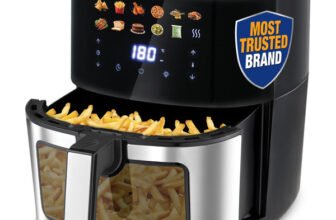 KENT Digital Air Fryer 7L | 1500W | Bake, Grill & Roast | Up to 80% Less Oil Usage | Air Fryer(7 L)