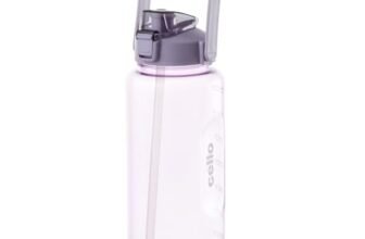 CELLO Gym Pro Large Inner Straw Sipper Water Bottle For Daily Use 2080 ml, Light Pink | Stylish, Reusable & Unbrakable Leakproof Easy to Carry Handle Water Bottle For Fitness, Gym, Office & Outdoor