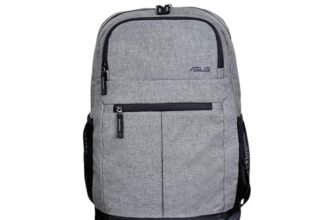 ASUS AP1601 Laptop Backpack for Up to 16-Inch Laptops, 18L Capacity, Water-Repellent Polyester,Dedicated Laptop Compartment,Multiple Organizer Pockets,Luggage Strap, Grey, for College, Office & Travel