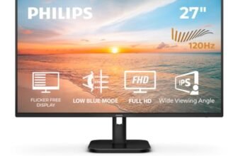 PHILIPS 27E1N1100D/94 27″ Full HD IPS Monitor, 1ms Response Time, 100Hz Refresh Rate, LowBlue Mode, VESA Mount, HDMI Connectivity, 300nits Brightness, Easy Select Menu Toggle Key, Easy Read Mode