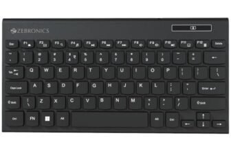 Zebronics K16 Wired Keyboard, 79-Key Layout with Integrated Multimedia Keys, 1.1m Cable Length, ₹ Rupee Key, UV Coated Keys, Spill-Proof Design, USB Interface, Slim & Compact Design