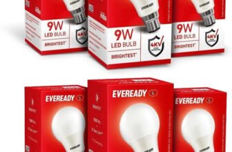 EVEREADY 9 W Basic Standard B22 LED Bulb(White, Pack of 6)