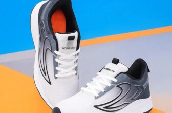 NOBELITE Premium Sports ,Gym, Trending, Stylish Casuals For Men(White, Black , 9)