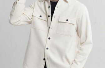 Snitch Men Solid Casual Cream Shirt