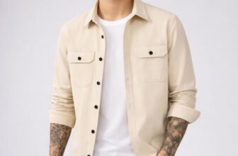 JCOSTA Men Solid Casual Cream Shirt