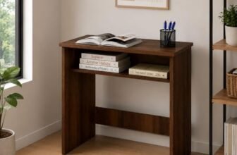 CABPRO DIY Engineered Wood Computer Table, Compact Study Desk for Home Office, Bedroom & Small Spaces (75 x 80 x 45 CM)