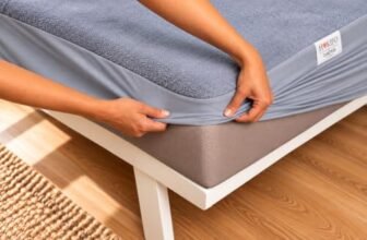 HOKIPO Waterproof Mattress Protector King Size 78 x 72 inches | Grey | 100% waterproof, ultra soft, breathable & hypoallergenic, noiseless, elastic fitted | 6.5×6 feet