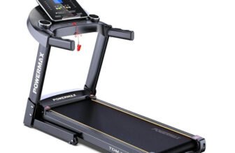 Powermax Fitness TDM-96 4HP Motor 110kg Manual Incline Heart Rate Sensor Foldable for Home Cardio Treadmill (Max Weight:110 kg)