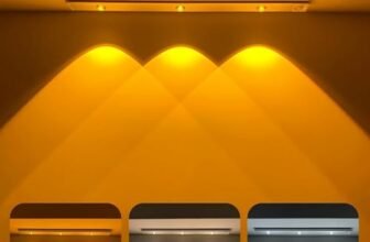 One94Store 40cm Motion Sensor Under Cabinet LED, 400mAh Battery, Dimmable USB Rechargeable Closet Lamp, Wireless Stick-On for Wardrobe, Kitchen, Stairs (Pack of 1) Yellow