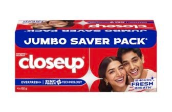 Close Up Toothpaste | Long lasting 18 Hours Of Fresh Breath & White Teeth – 600g (Pack of 4)