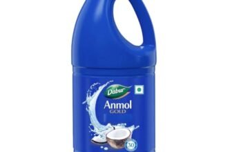 Dabur Anmol Gold Pure Coconut Oil – 900ML | Natural | Nariyal Tel | Handpicked Sundried Coconuts | Multipurpose Oil