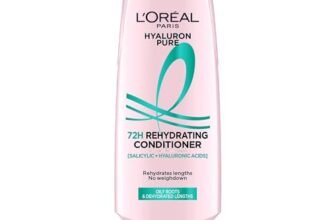 L’Oreal Paris Hyaluron Pure 72H Rehydrating Conditioner – Unscented, 175ml | Ideal for daily hydration & post-shampoo care. Provides 72H hydration, leaving all hair types tangle-free & lightweight.