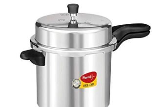 Pigeon by Stovekraft 106 Deluxe Aluminium Outer Lid Pressure Cooker, 12 Litres,Silver